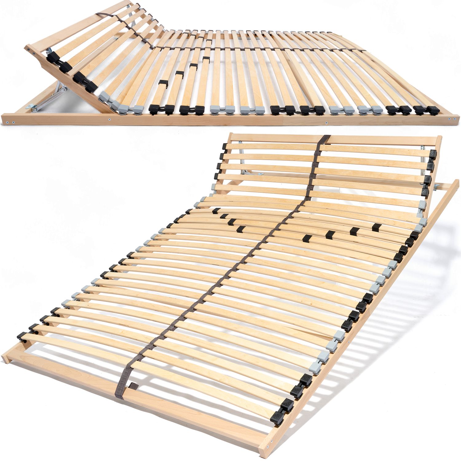 Coemo 7-Zonen Lattenrost ERGO K 120 x190 verstellbar Kopfteil & Härtegrad verstellbar 26 Leisten