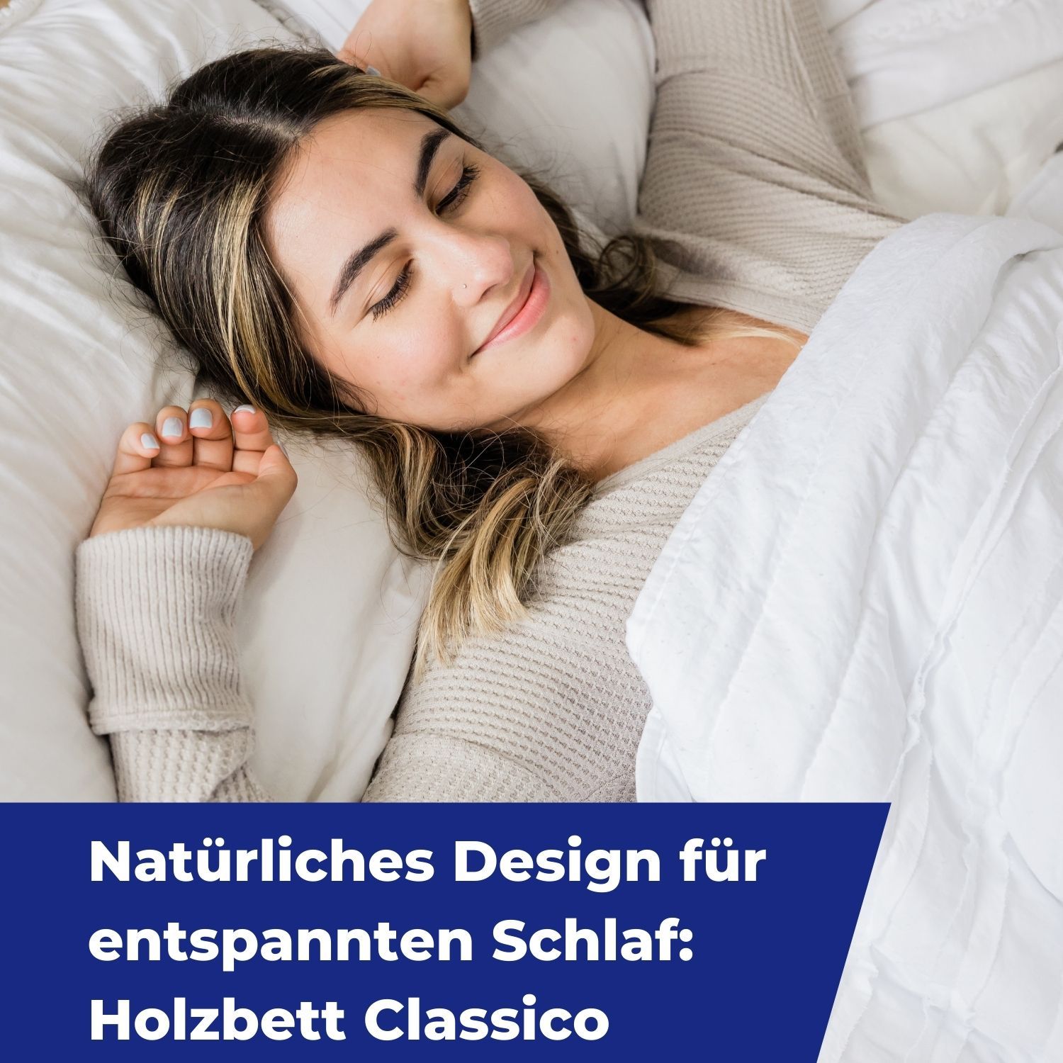 Coemo Bett Classico Holzbett Bettgestell mit Lattenrost Massivholz Kiefer