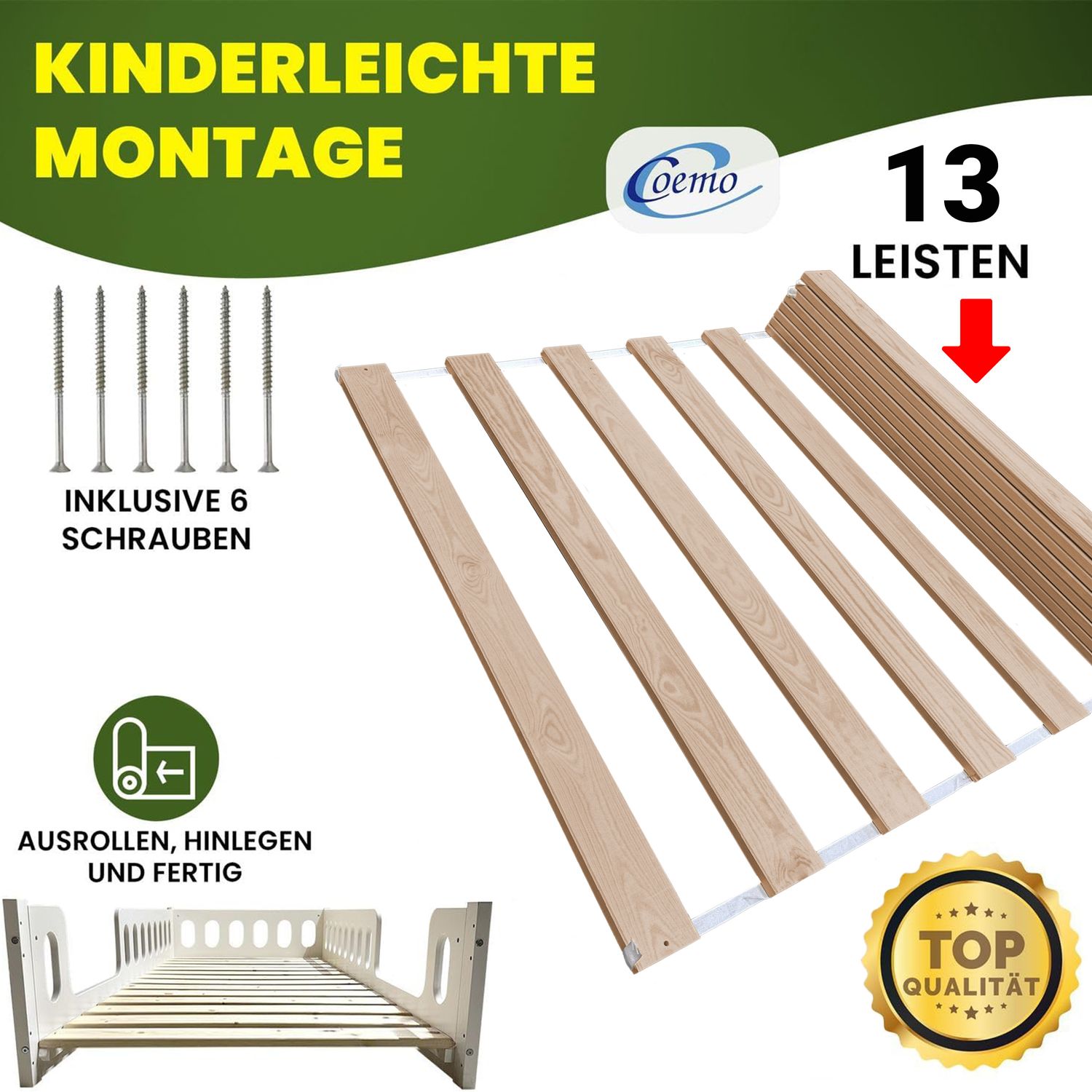 Coemo Rollrost Veno 13 Leisten Nordische Kiefer