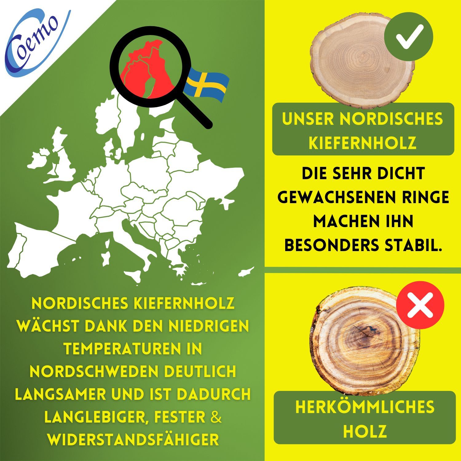 Coemo Rollrost Veno 13 Leisten Nordische Kiefer