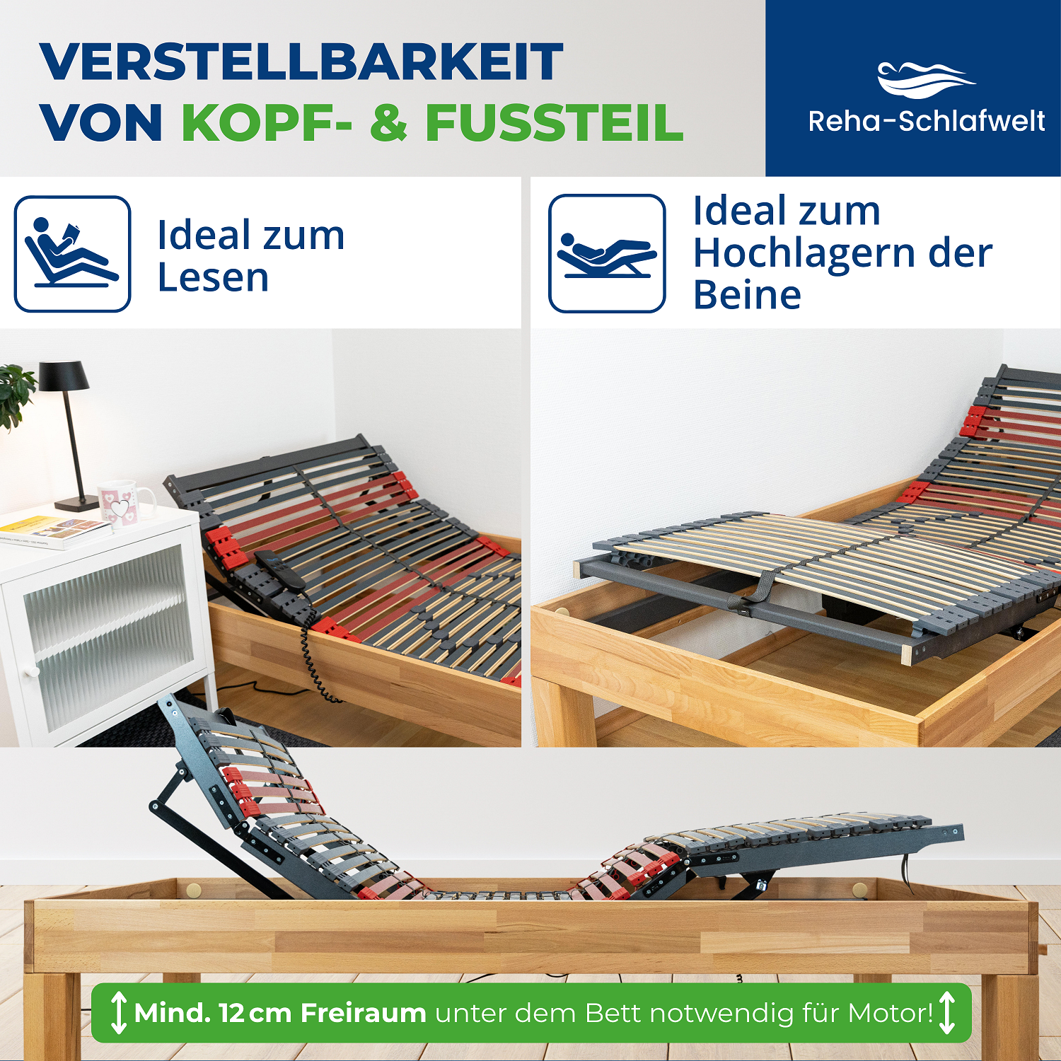 Reha-Schlafwelt elektrischer Lattenrost RELAXANA KF mit Motor