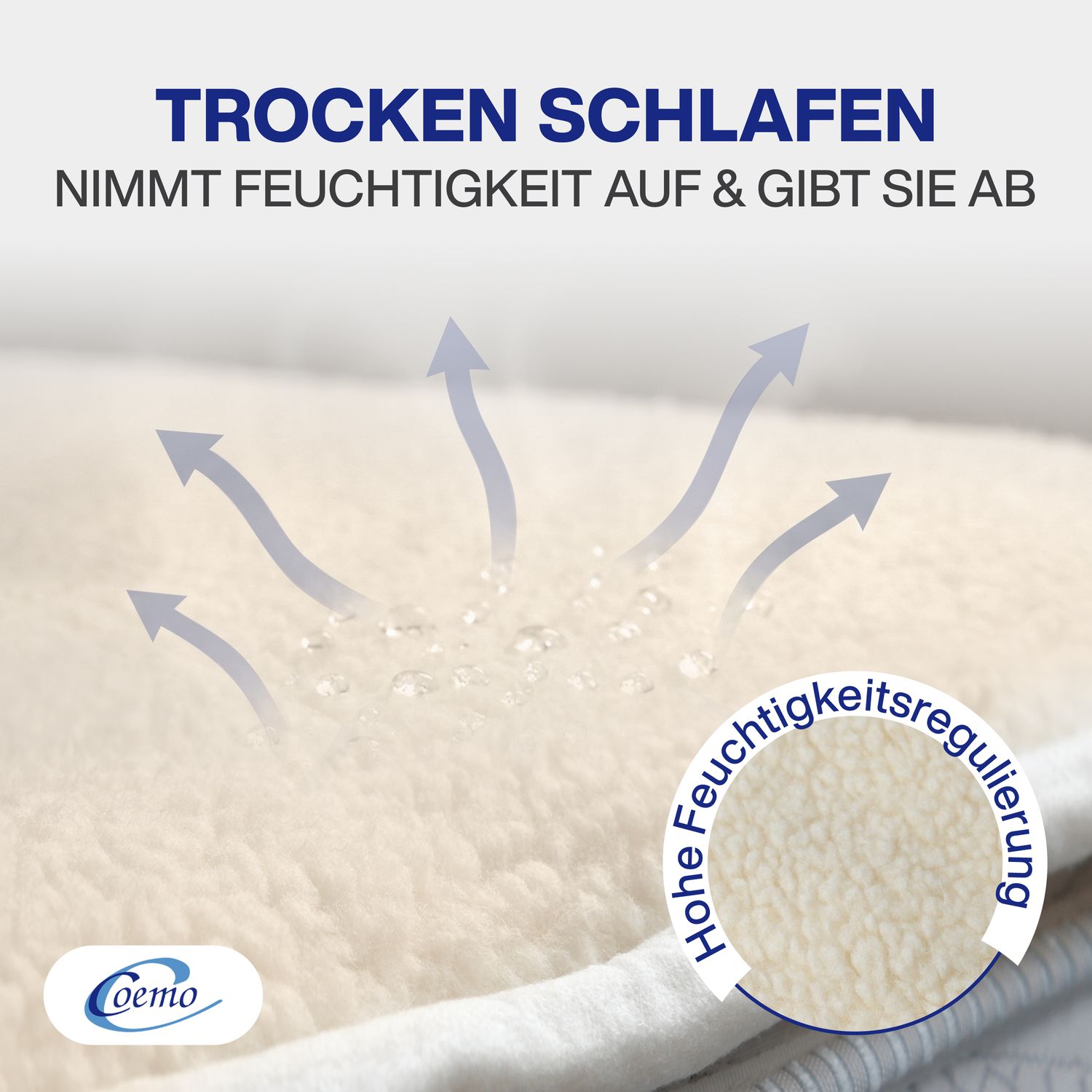 Matratzenauflage Lammwolle Matratzenbezug Lammwolle + Lammwolle mit Gummizug 500g/m² doppellagiger Matratzenbezug aus Lammwolle mit Rand