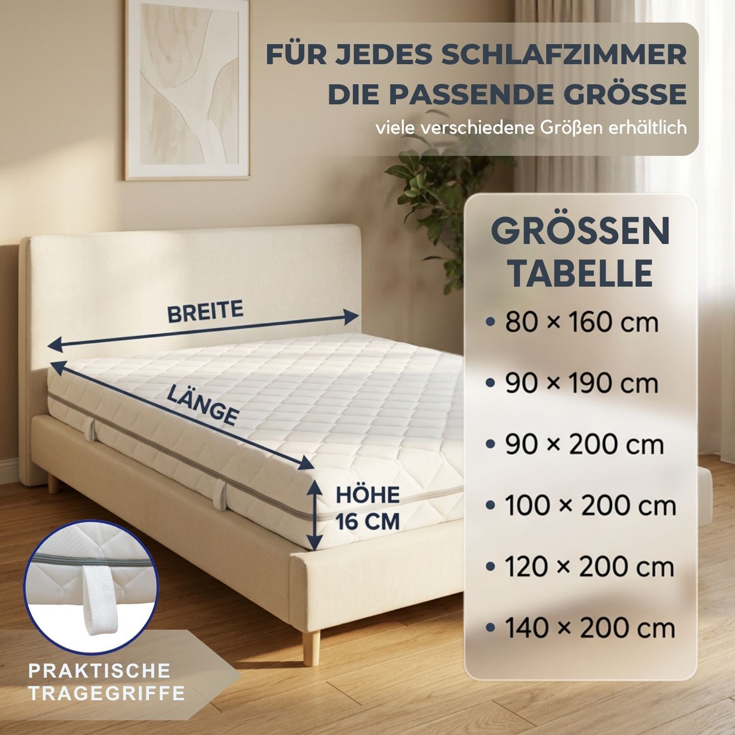 Coemo Kindermatratze Somi 7 Zonen - Jugendmatratze Wendematratze H2 und H3