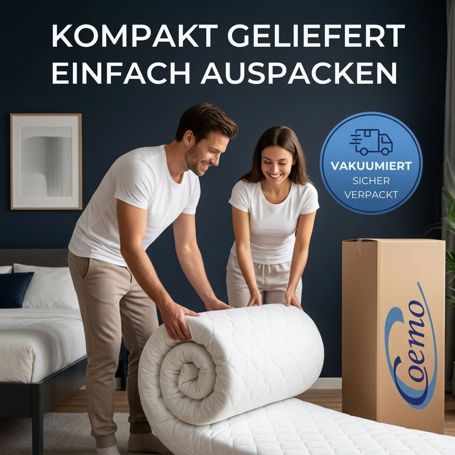 Coemo Kindermatratze Somi 7 Zonen - Jugendmatratze Wendematratze H2 und H3