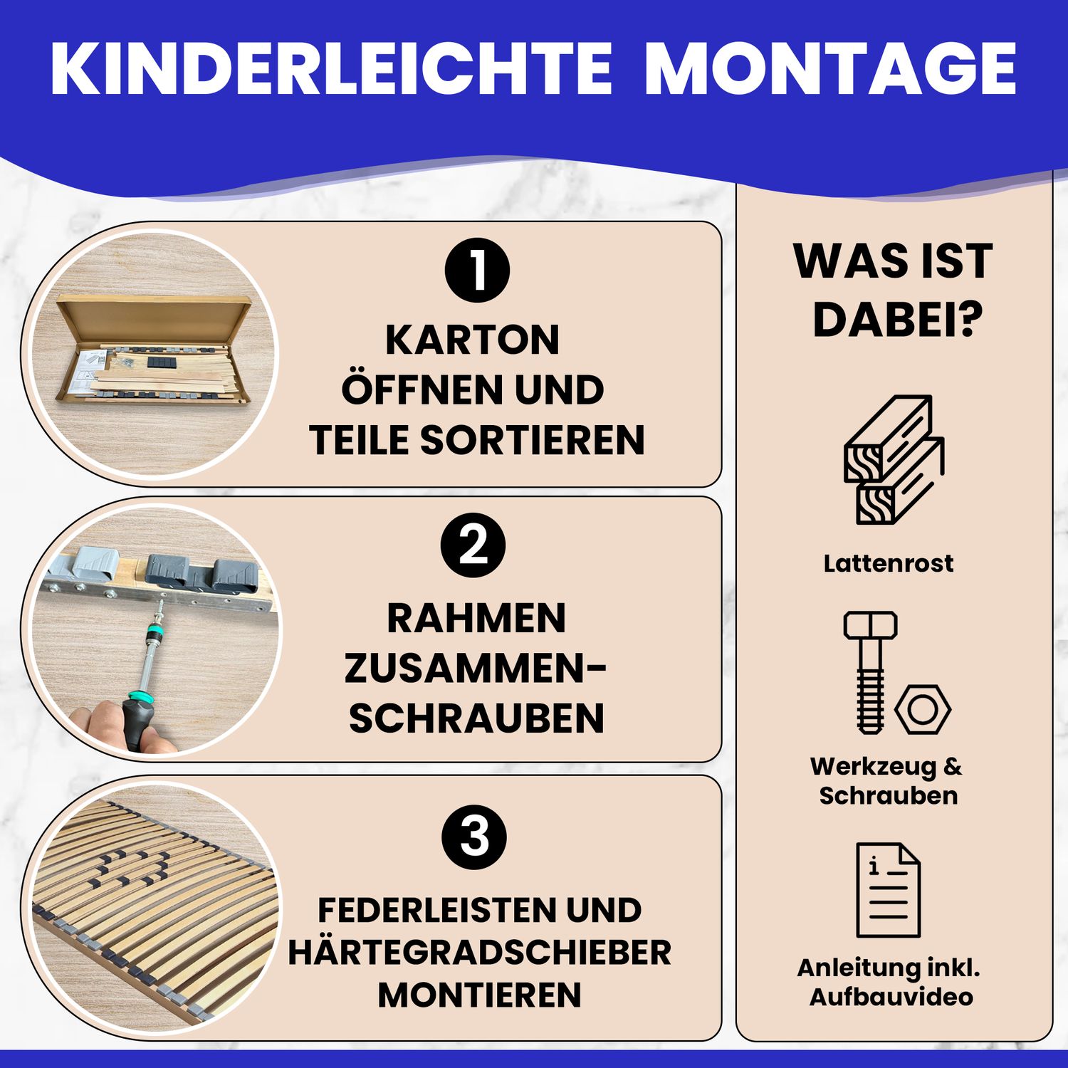 Coemo BASIC NV Lattenrost starr - nicht verstellbar Härtegrad - 7-Zonen