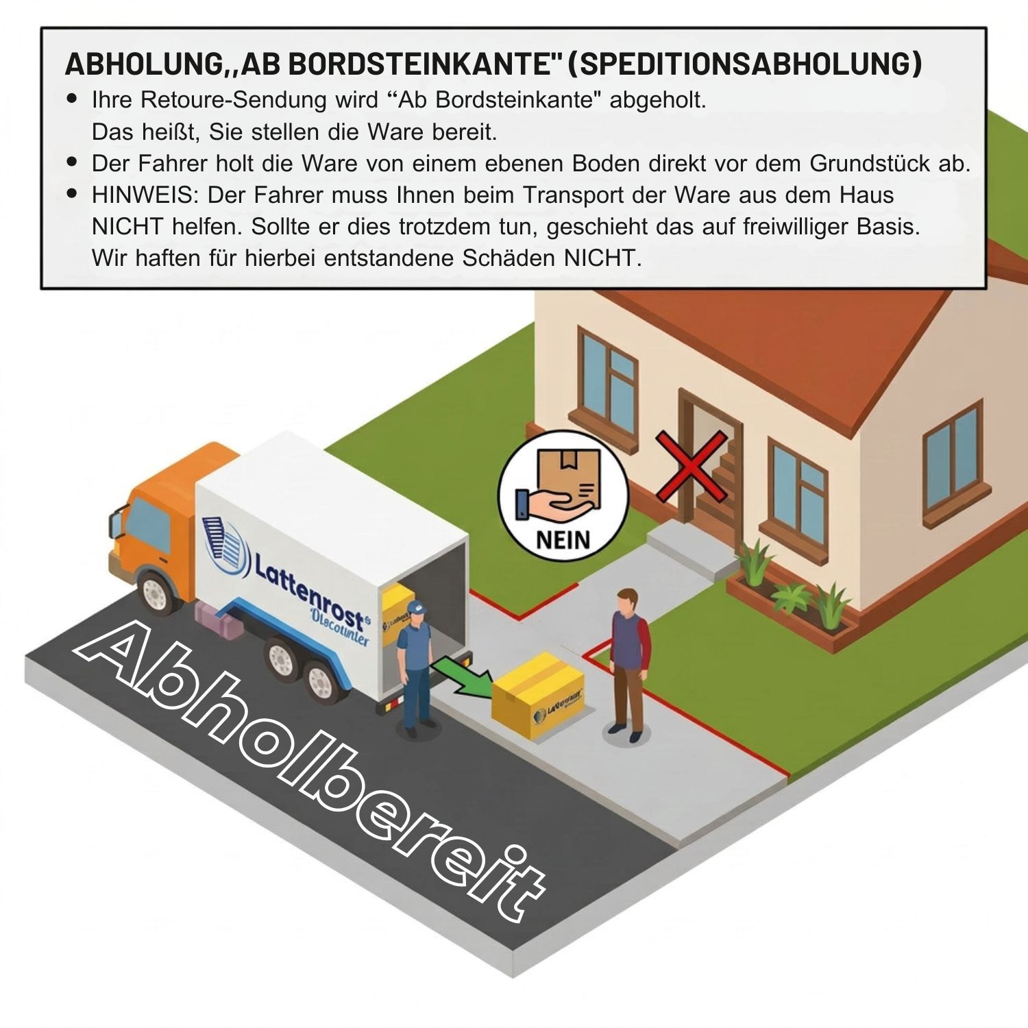 Abholung Spedition für Sperrgut