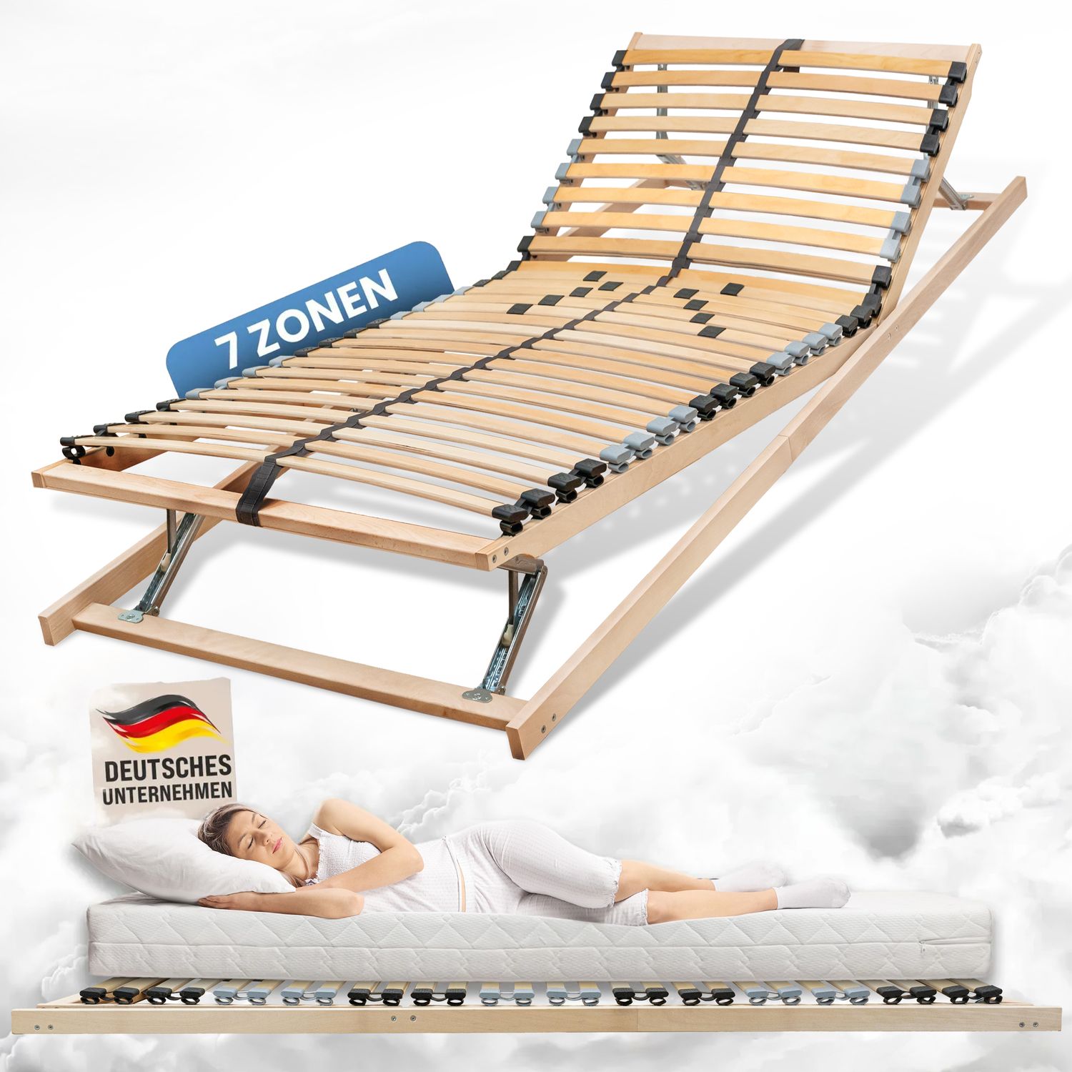 Coemo Lattenrost ERGO KF mit verstellbarem Kopf- und Fußteil