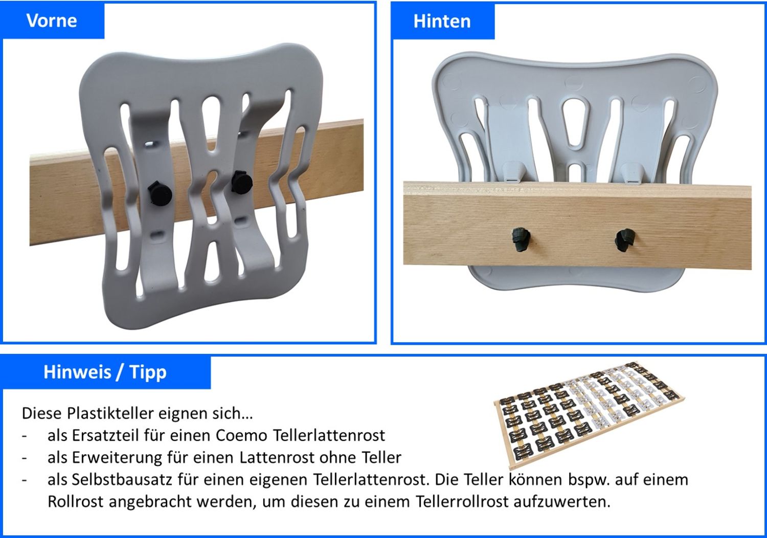 Coemo Tellermodul für Tellerlattenrost Montageanleitung