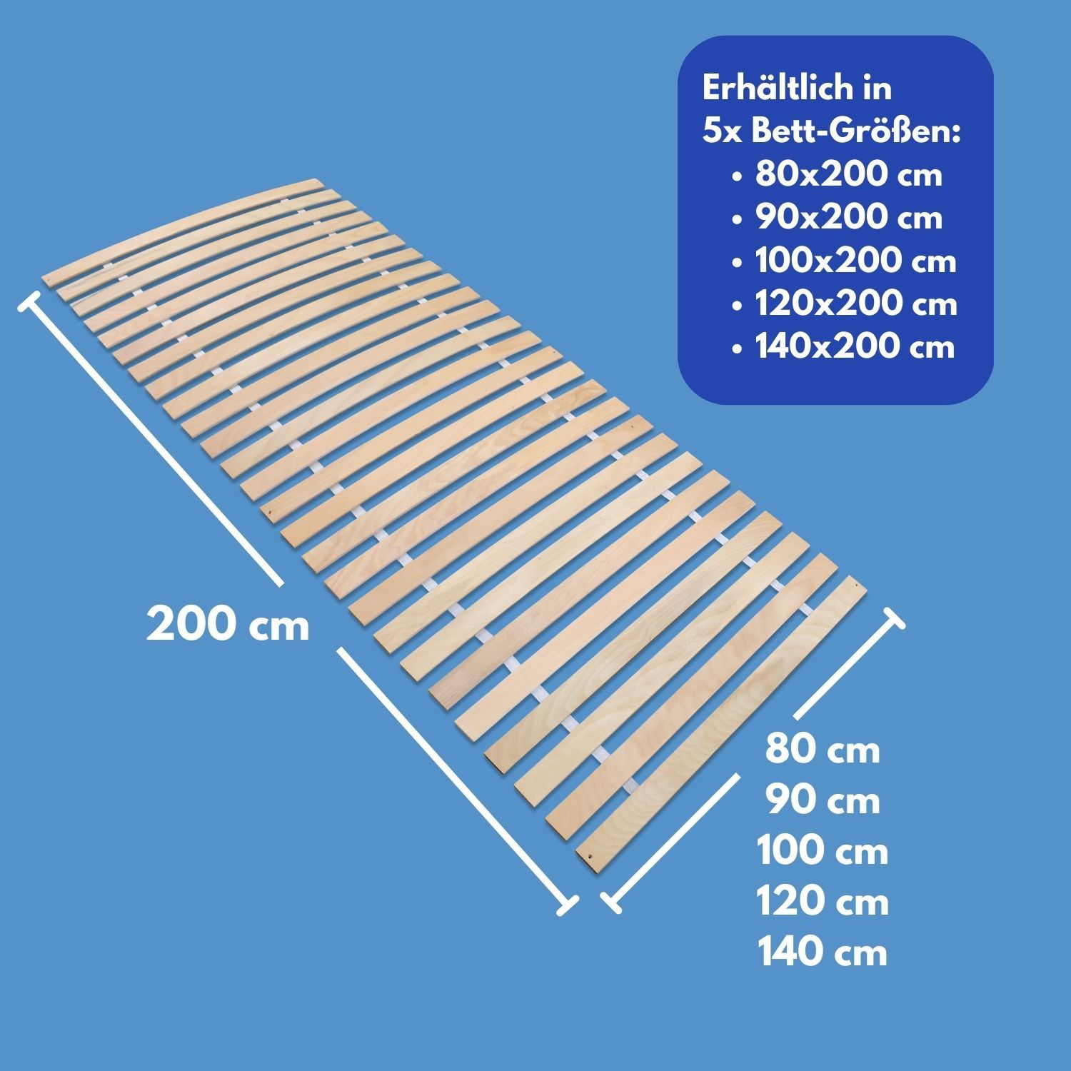 Coemo Premium Rollrost 26 Federleisten Lattenrost Rolllattenrost